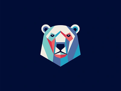 Geometric Polar Bear Logo abstract animal arctic bear branding design emblem geometric icon identity illustration logo mark nature polar sports symbol vector wildlife zoo