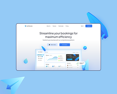 SaaS Landing Page - Hero Section Concept app design hero section landing page product design saas ui ui design visual design web app web app design web design