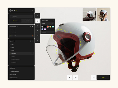 Web Tool. Helmet Design app design helmet tool ui ux web website