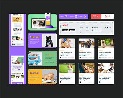 Pet Website design branding designinspiration dribbble petlover petwebsite productdesign ui userexperience uxui webdesign