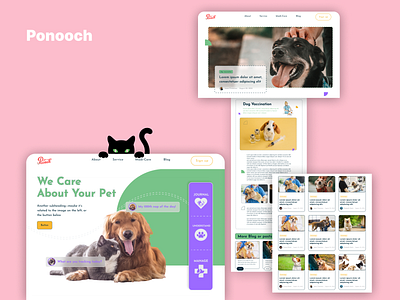 Pet Website design branding designinspiration dribbble petlover petwebsite productdesign ui userexperience uxui webdesign