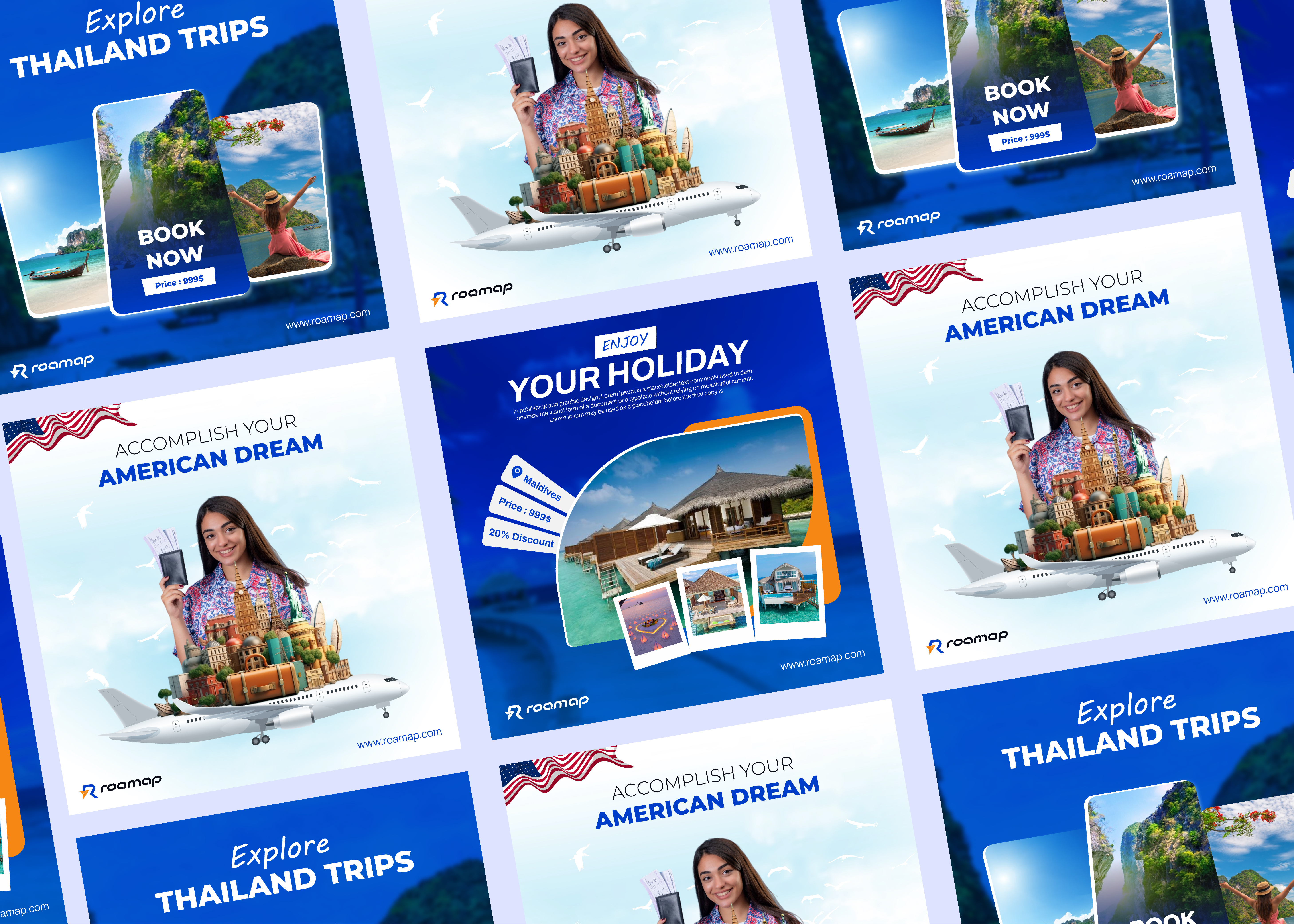 Social Media Design For Roamap brand identity branding design facebook post design graphic design social media design