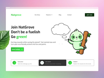 Sustainable Landing Page Explore design eco landing page eco website design green landing page landing landingpage sustainable landing ui ux webdeisgn website