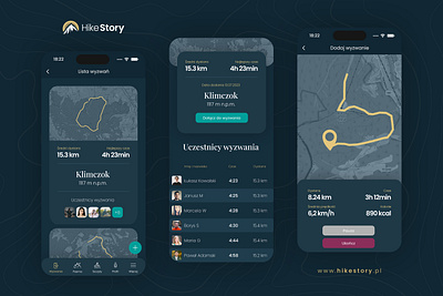 HikeStory Mobile App Challenges app branding design graphic design logo ui ux