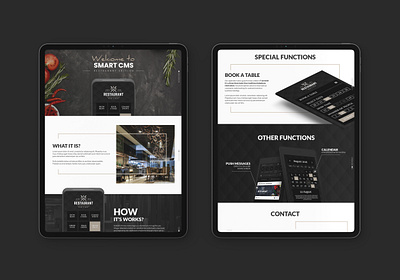 Restaurant CMS concept branding design graphic design ui ux