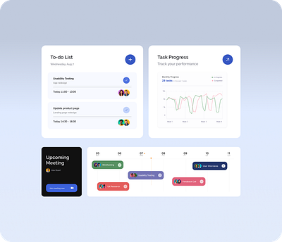 Project Management UI Components design projectmanagement ui uicomponents