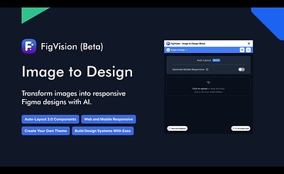 FigVision - Image to Design Plugin ai app apple design figma plugin ui user interface ux