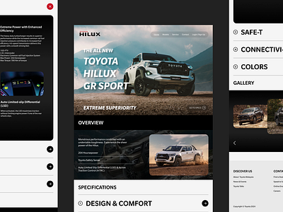 TOYOTA HILUX HOMEPAGE REDESIGN CONCEPT branding ui