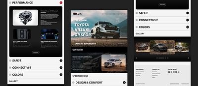 TOYOTA HILUX HOMEPAGE REDESIGN CONCEPT branding ui