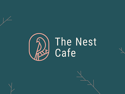 The Nest Cafe - Logo Design abstract badge logo bird logo branch logo brand identity branding cafe logo clever coffee logo elegant logo line logo logo minimal minimal logo nature logo nest logo premium logo retro logo tree logo