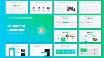 AI Content Generator Presentation ai chatbot powerpoint ppt ppt template pre presentation technology