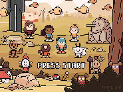 Hilda - Fan Art characters hilda illustration netflix pixel art pixel artist pixelart poster theoluk