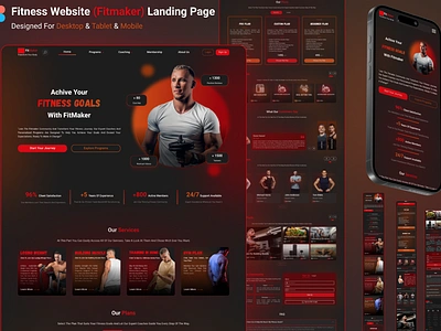 Fitness & Gym Website Design - Ui/Ux Design fitness fitness website gym website ui ui design uiux user experience user interface ux ux design