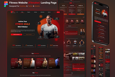 Fitness & Gym Website Design - Ui/Ux Design fitness fitness website gym website ui ui design uiux user experience user interface ux ux design