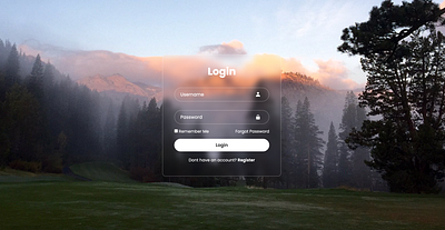 Login page Design login page design web design