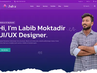 Portfolio animation app branding design designlife figma illustration landingpage portfolio templet typography ui ux