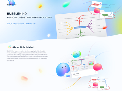 Smart AI Web Application ai branding custom dashboard design education figma graphic design illustration logo mindmap personal assistant planning ui ux web app web design wireframes