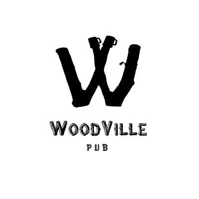 Woodvile Pub Logo commercial design graphic design illustrator logo photoshop pub wood