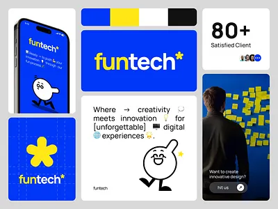 Funtech* - Branding agency bento brand brand guideline brand identity branding design graphic graphic design guideline identity logo technology ui vector visual identity