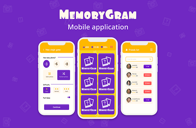 Mobile Gaming App application branding education entertainment gaming graphic design memory mobile app mock up quiz self development study ui ui kit ux