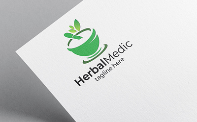 Herbal Medic logo template 3d animation branding graphic design logologo motion graphics ui