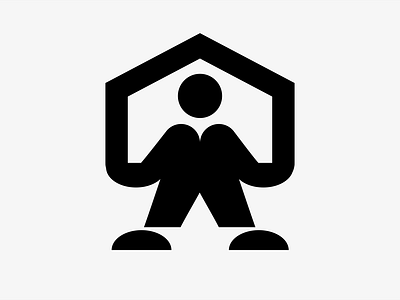 LOGO - HOUSE MAN branding building design graphic design house icon identity illustration immo logo man marks symbol ui