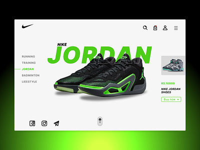 Nike Shoes website design prototyping ui ux