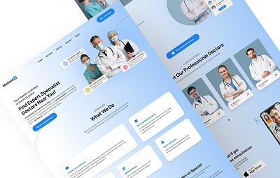 Mediaid | Medical website landing page design design healthcare healthcarelandingpage medical medicallandingpage medicalwebsite minimal responsive typography ui ux webdesign