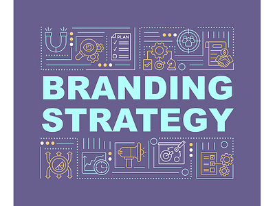 Branding strategy purple word banner by bsd studio on Dribbble