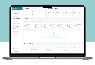 Property Management Dashboard admin agency agent creativity dashboard design digital idea management marketing property real estate system user experience user interface