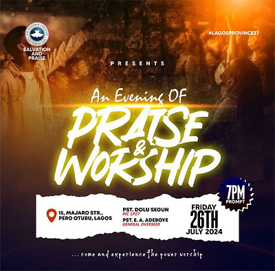 Praise programme flyer branding graphic design logo ui