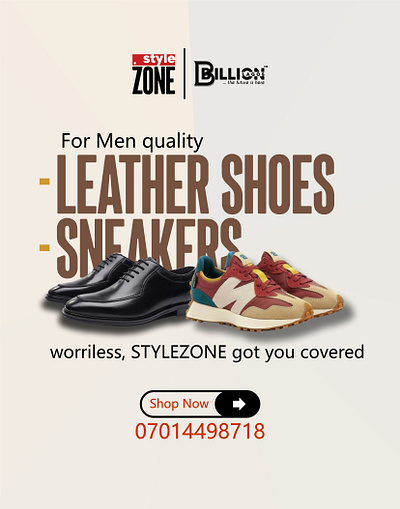 Men shoes branding graphic design logo ui