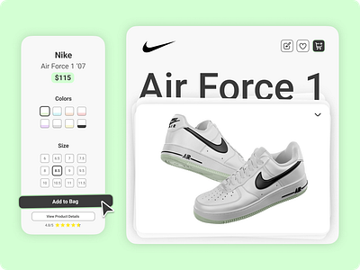 AF1 af1 air force 1 custom sneakers e commerce fashion app figma footwear design interactive prototype interface design nike product customization product design shoe selector shopping app sneaker design sneakerhead sportswear ui design user experience ux design