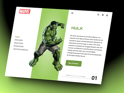 Marvel theme UI design prototyping ui ux