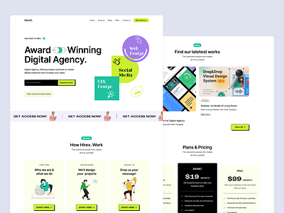 HireX - Digital Agency Landing Page Design agency home page design agency landing page design agency landing page ui ux agency ui agency ui ux digital agency landing page digital agency landing page ui digital landing page design figma design figma design ui ux landing page design landing page ui landing page ui ux website design website landing page website landing page design