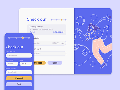 Daily UI 002: Credit Card Check out checkout creditcard dailyui design mobile ui ux