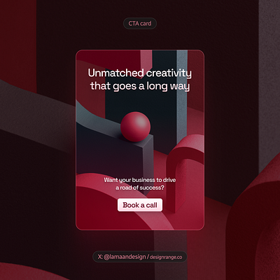 Call to action card UI ui web design