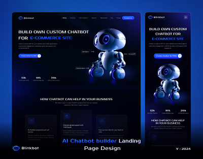 Blinkbot-AI based chatbot builder | Landing page design ai artificialintelligence automation bots business chatbotagency chatbotbuilder chatbotcompany chatbotdeveloper chatbotdevelopment chatbotexpert chatbotmarketing chatbotmessenger chatbots datascience digitalmarketing digitaltransformation machinelearning marketing software