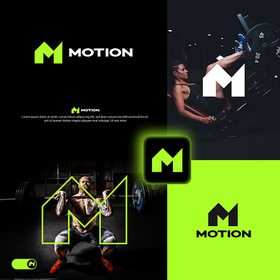 M Letter Fitness Brand Logo Design brand identity branding logo fitness fitness brand logo fitness logo logo design logo designer