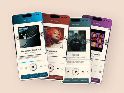 Music Player Figma React Native app design development figma mobile app music app react native