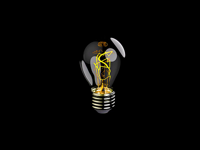 Hello! Bulb💡 3d 3d glass 3dart animation bulb clean fx graphic design idea ill illustration innovation motion graphics refractive sick trendy visual design