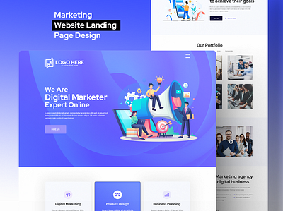 Marketing Agency Landing Page Design agency android app design app design business website dashboard design digital marketing e commerce website figma design figma website graphic design landing page design marketing responsive website ui ui design ui ux design website design