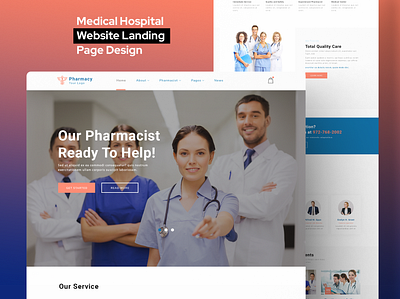 Medical Health Care Landing Page android app design app design business website dashboard design e commerce website figma design figma website landing page design medical pharmaceuticals psd responsive website sketch ui design ui ux design website design xd