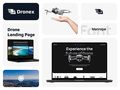 Drone Website UI Design bento design drone ecommerce figma modern modern technology motion tech trendy ui ux website design