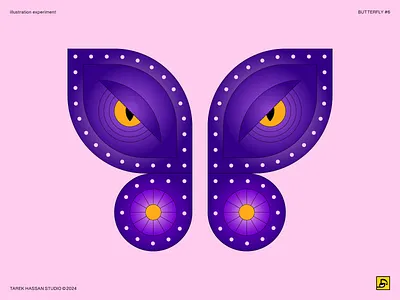 Evil Butterfly #6 branding butterfly design geometric graphic design illustration