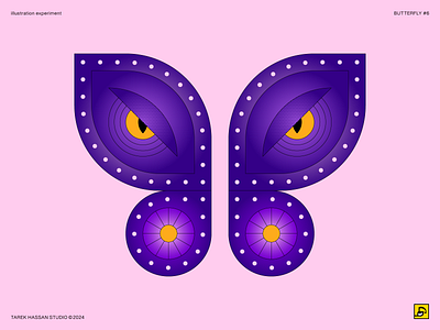 Evil Butterfly #6 branding butterfly design geometric graphic design illustration