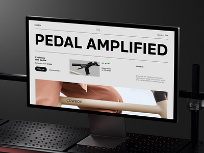 COWBOY | Electric Bike Ride Website Design | Orbix Studio adventure bicycle bikes cycle cycling ebike landing page eco bike ecommerce electric bike landing page landing pages online store product design product page ride store ui ux web design website