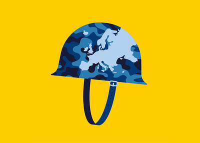 European Army army camouflage conceptual editorial helmet illustration war