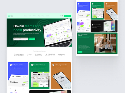 Project Management Saas Landing Page design designer interaction interface landing page product design project management saas saas design saas landing page task tracking ui ui design uiux design ux ux design web app web design webpage design website