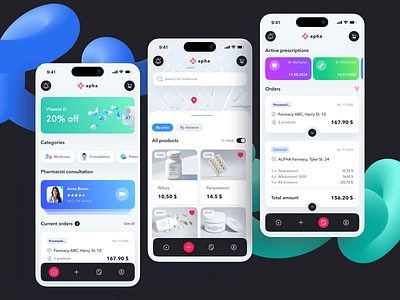 Pharmacy Services App app clean concept design doctor gotoinc health health app healthcare medicine minimal mobile mobile app mobile ui orders pharmacy app pharmacy services prescriptions ui ux